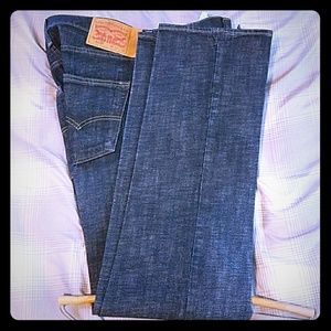 Dark blue denim jeans